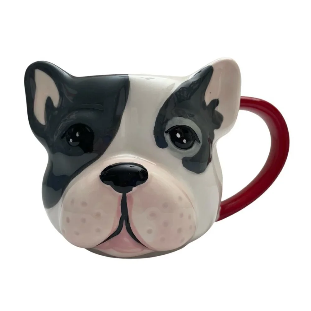 Grey and White French Bulldog 3D Coffee Mug by Lang Dog Lovers Gift Idea